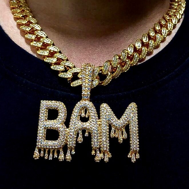 Drip Custom Letter Rapper Necklace