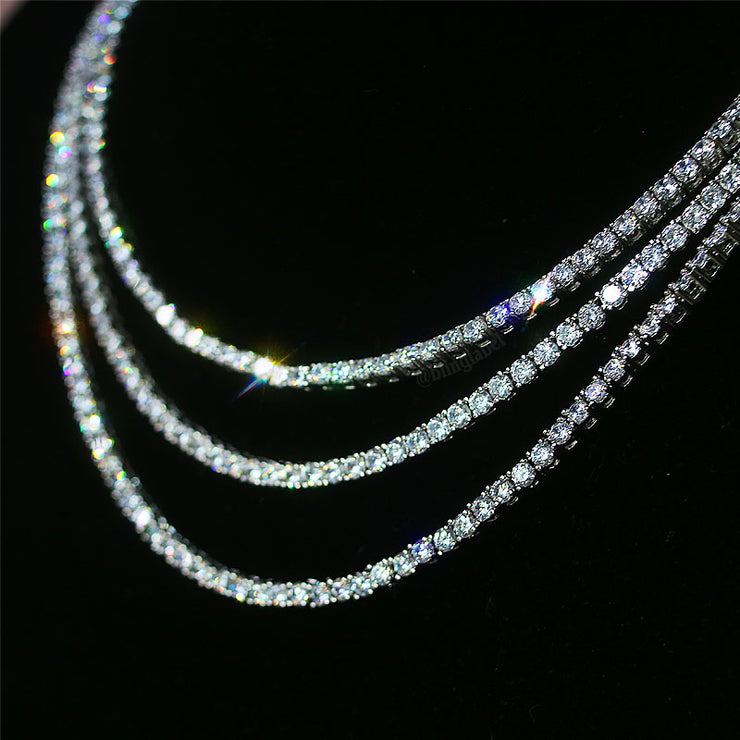 micro diamond tennis chain