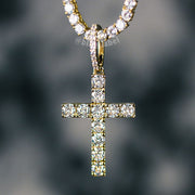 18K Gold Premium Cross Pendant Necklace
