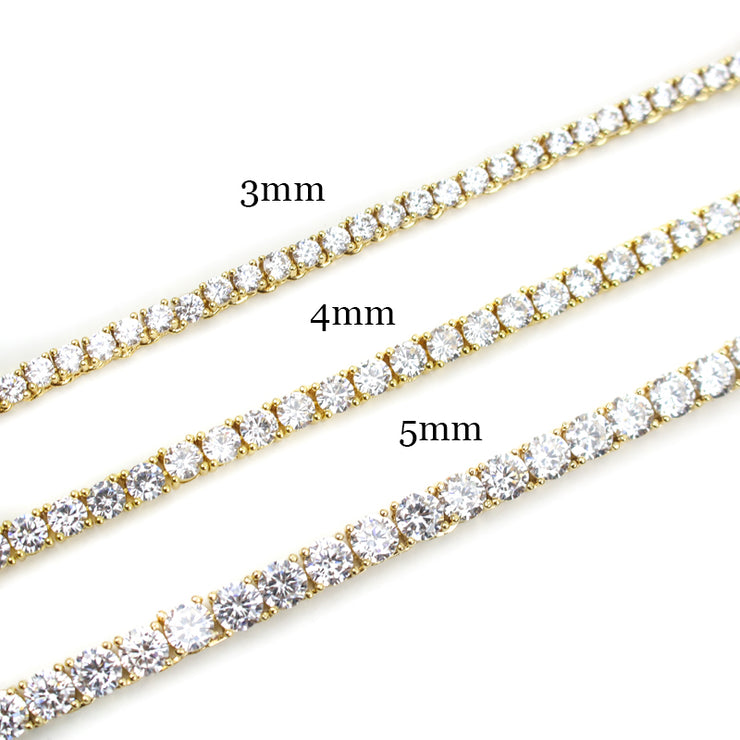 5mm round cut tennis necklace Clearance