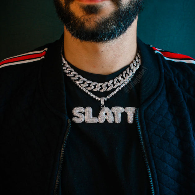 Men Rapper Name Chain Custom Name Rapper Necklace (Premium 18K Plating) – Bling Label