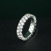 2 Row Tennis Ring in White Gold (6mm)