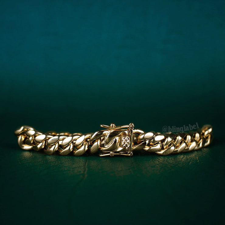 10mm Cuban Link Bracelet in Gold