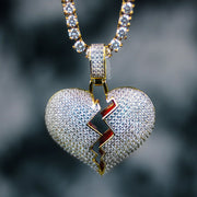 broken heart pendant necklace