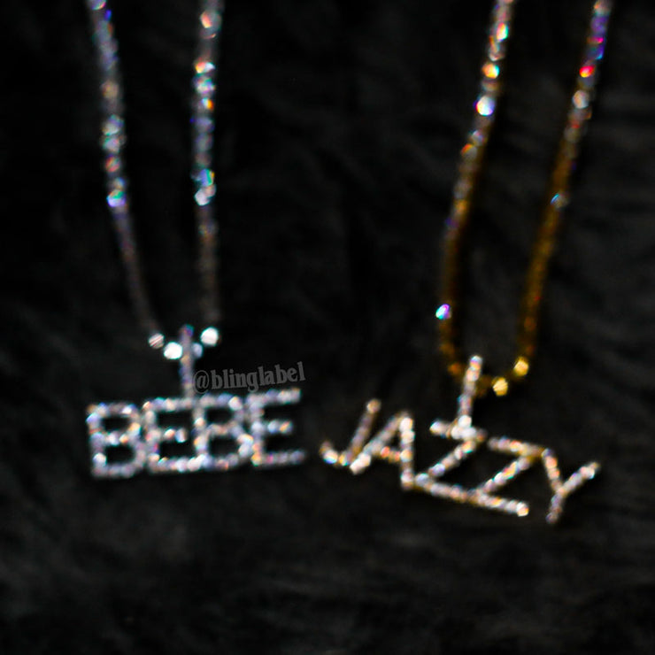 blinged out letter chain